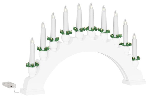 Karácsonyi gyertyatartó ív 10 LED gyertyával 3 db LED