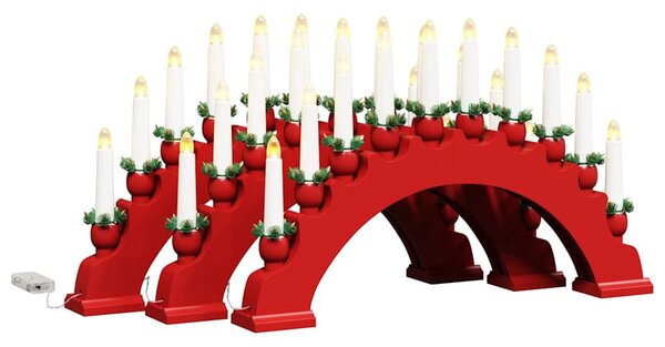 Karácsonyi gyertyatartó ív 10 LED gyertyával 3 db LED