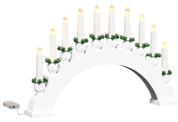 Karácsonyi gyertyatartó ív 10 LED gyertyával 3 db LED