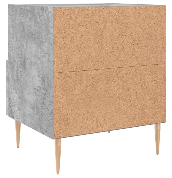 Betonszürke szerelt fa éjjeliszekrény 40 x 35 x 47,5 cm