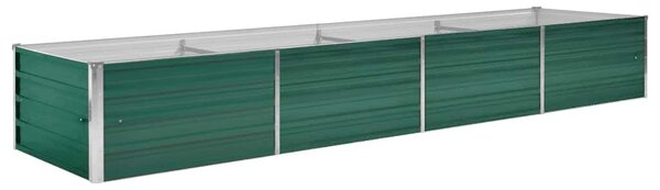 Zöld horganyzott acél kerti magaságyás 320 x 80 x 45 cm