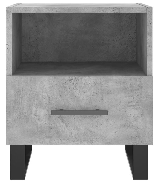 Betonszürke szerelt fa éjjeliszekrény 40 x 35 x 47,5 cm