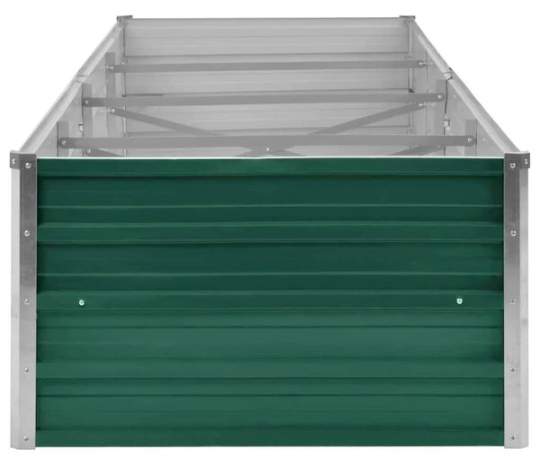 Zöld horganyzott acél kerti magaságyás 320 x 80 x 45 cm