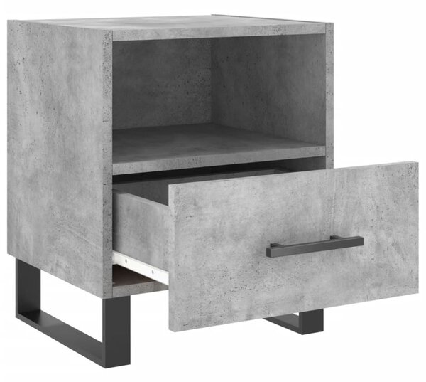 Betonszürke szerelt fa éjjeliszekrény 40 x 35 x 47,5 cm