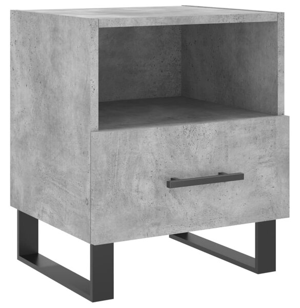 Betonszürke szerelt fa éjjeliszekrény 40 x 35 x 47,5 cm