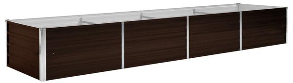 Barna horganyzott acél kerti magaságyás 320 x 80 x 45 cm