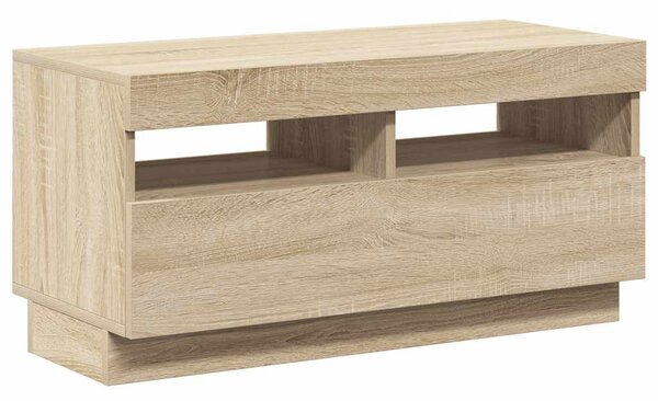 Sonoma tölgy színű TV-szekrény LED-lámpákkal 80 x 35 x 40 cm