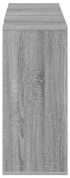 Szürke sonoma színű szerelt fa tálalószekrény 120 x 30 x 75 cm