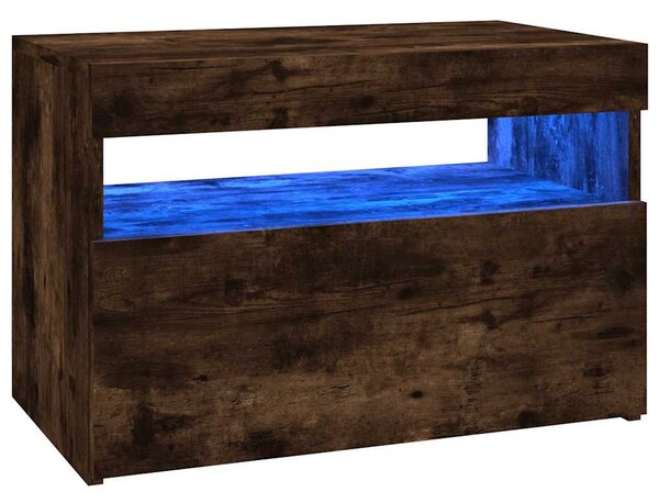 Füstös tölgy színű TV-szekrény LED-világítással 60 x 35 x 40 cm
