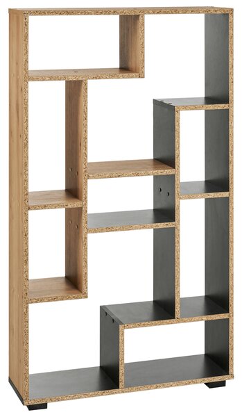 Polcrendszer ALMA 122 cm Barna/fekete