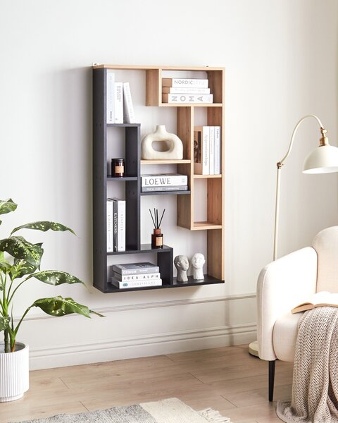 Polcrendszer ALMA 122 cm Barna/fekete