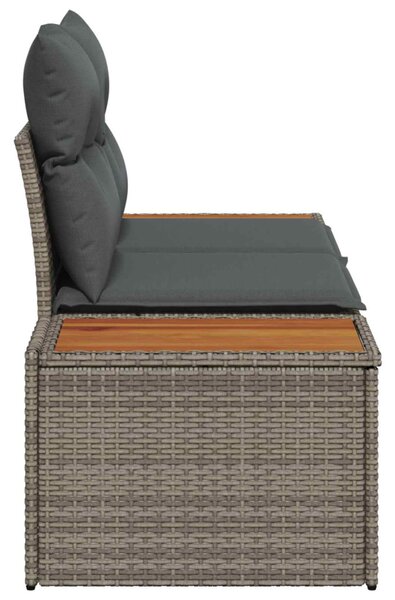 Kerti kanapé Szürke 184 x 62 x 85cm polirattan