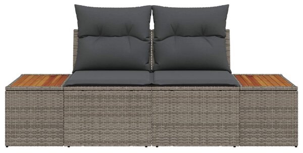 Kerti kanapé Szürke 184 x 62 x 85cm polirattan