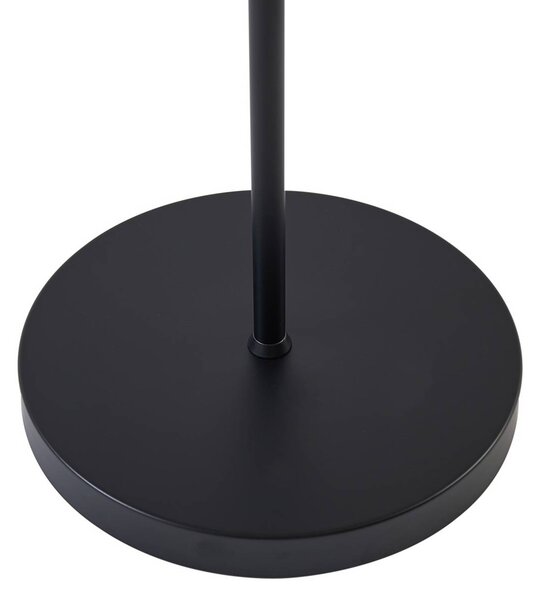 Lindby Melanie állólámpa, fekete, szövet, Ø 36 cm, 2-lámpás., Fekete, Nappali / Étkező, fém, Modern