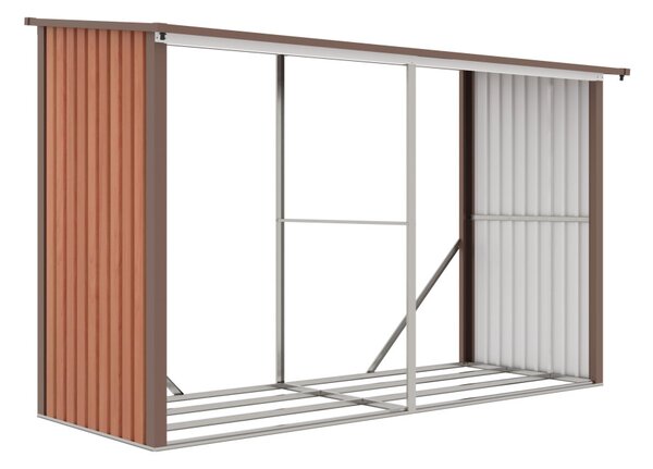 G21 WOH 682 tüzifa tároló - 302 x 119 cm, barna
