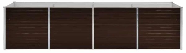 Barna horganyzott acél kerti magaságyás 320 x 80 x 77 cm