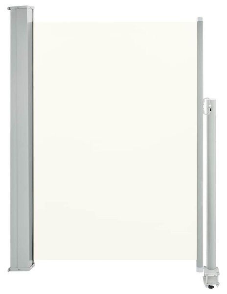Krémszínű behúzható oldalsó terasz napellenző 100 x 300 cm