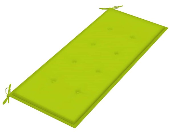 2 személyes tömör eukaliptuszfa kerti pad párnával 120 cm