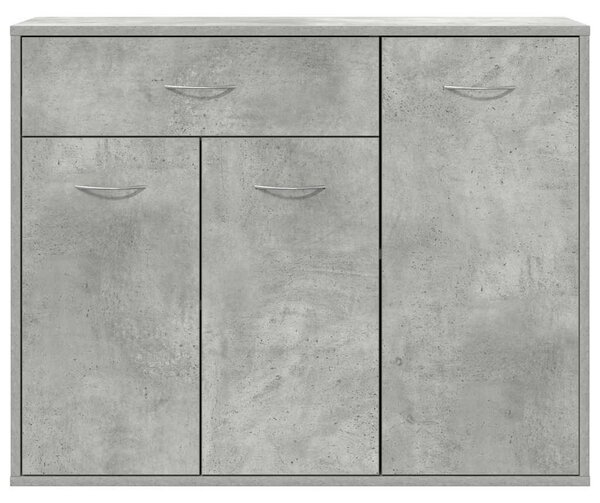 Betonszürke szerelt fa tálalószekrény 88 x 30 x 70 cm