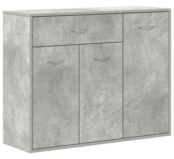 Betonszürke szerelt fa tálalószekrény 88 x 30 x 70 cm