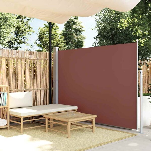 Barna kihúzható oldalsó teraszi napellenző 170 x 300 cm