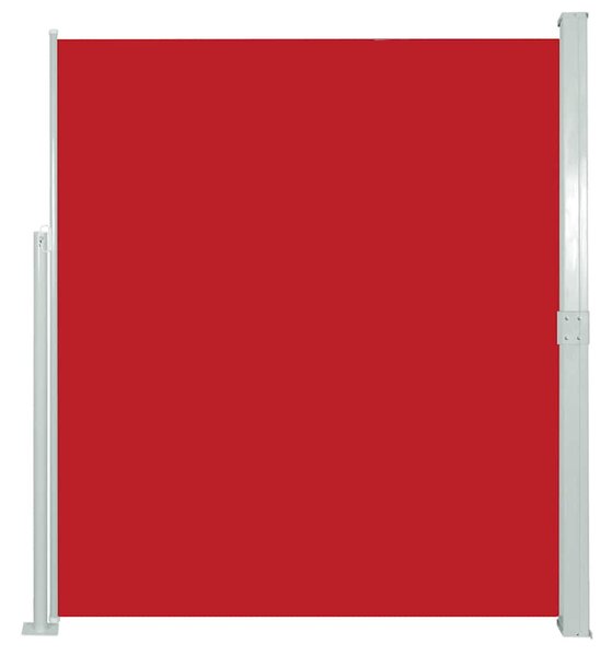 Piros kihúzható oldalsó teraszi napellenző 170 x 300 cm