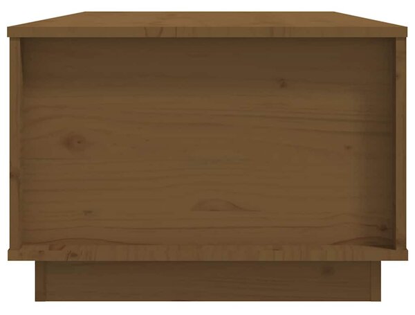 Mézbarna tömör fenyőfa dohányzóasztal 100 x 50 x 35 cm