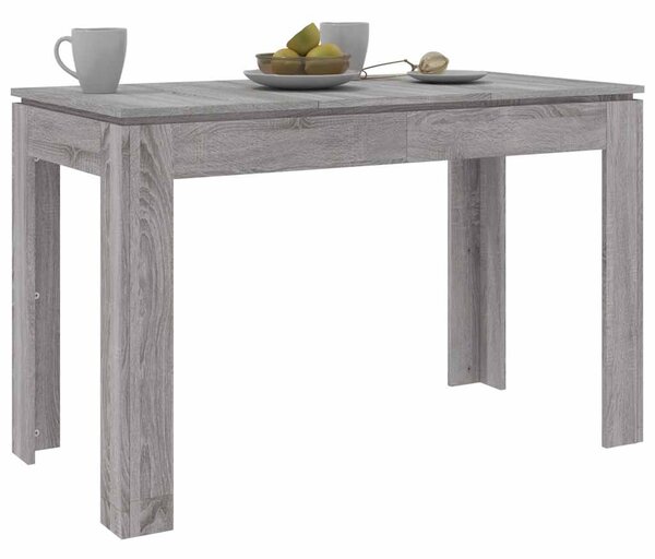 Szürke tölgy színű szerelt fa étkezőasztal 120 x 60 x 76 cm