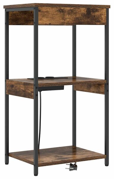 Éjjeliszekrény polcokkal Füstölt tölgy 41 x 31 x 76 cm Faanyag