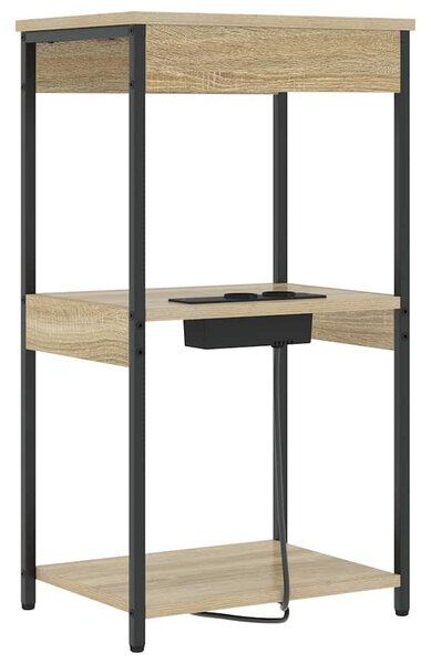 Éjjeliszekrény polcokkal Sonoma tölgy 41 x 31 x 76 cm Faanyag