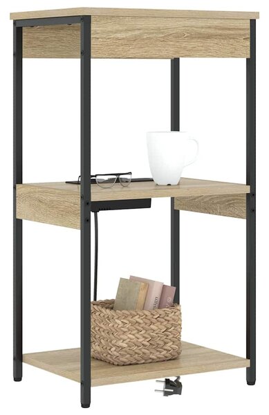 Éjjeliszekrény polcokkal Sonoma tölgy 41 x 31 x 76 cm Faanyag