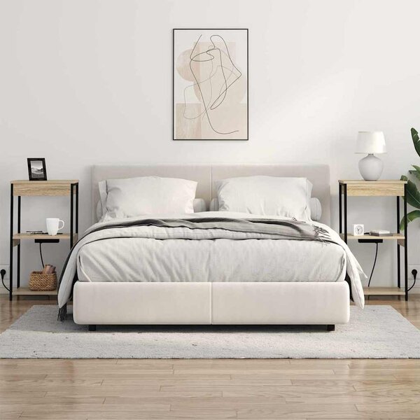 Éjjeliszekrény polcokkal Sonoma tölgy 41 x 31 x 76 cm Faanyag
