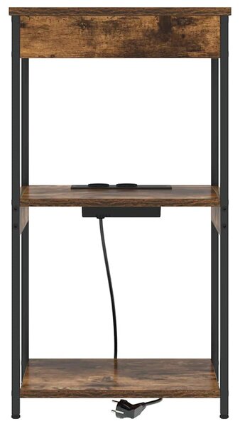 Éjjeliszekrény polcokkal Füstölt tölgy 41 x 31 x 76 cm Faanyag