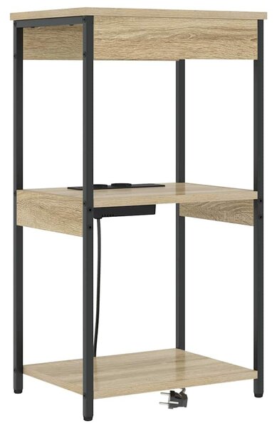 Éjjeliszekrény polcokkal Sonoma tölgy 41 x 31 x 76 cm Faanyag