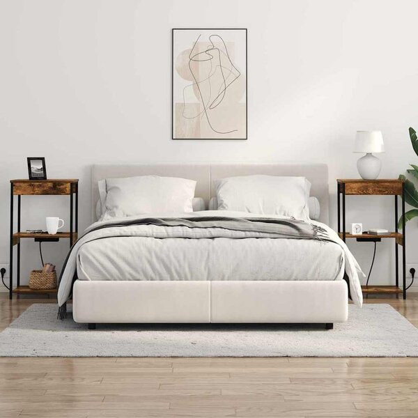 Éjjeliszekrény polcokkal Füstölt tölgy 41 x 31 x 76 cm Faanyag