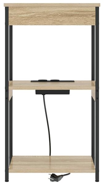 Éjjeliszekrény polcokkal Sonoma tölgy 41 x 31 x 76 cm Faanyag