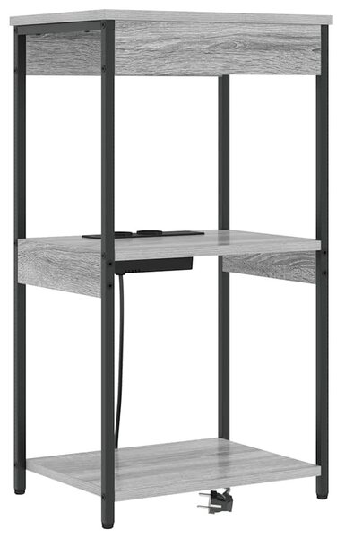Éjjeliszekrény polcokkal Szürke Sonoma 41 x 31 x 76 cm Faanyag