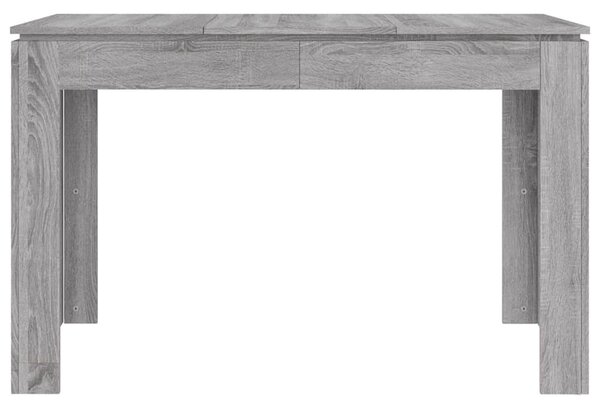 Szürke tölgy színű szerelt fa étkezőasztal 120 x 60 x 76 cm