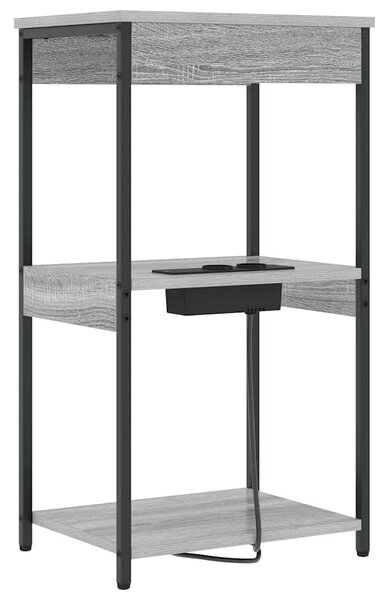 Éjjeliszekrény polcokkal Szürke Sonoma 41 x 31 x 76 cm Faanyag