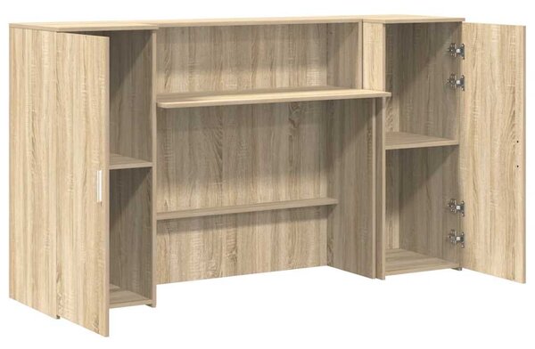 Recepciós pult sonoma tölgy 180x50x103,5 cm szerelt fa