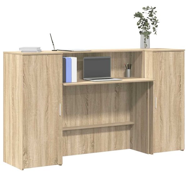 Recepciós pult sonoma tölgy 180x50x103,5 cm szerelt fa