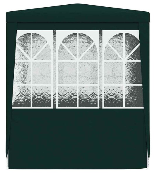 Zöld rendezvénysátor oldalfalakkal 2 x 2 m 90 g/m²