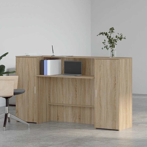 Recepciós pult sonoma tölgy 180x50x103,5 cm szerelt fa
