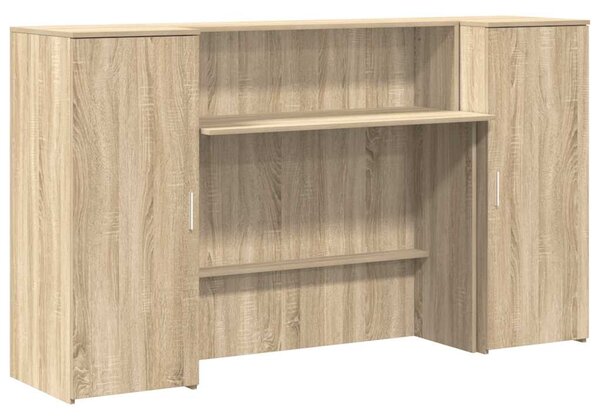 Recepciós pult sonoma tölgy 180x50x103,5 cm szerelt fa
