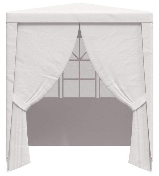 Fehér rendezvénysátor oldalfalakkal 2 x 2 m 90 g/m²