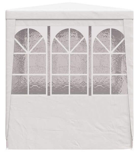 Fehér rendezvénysátor oldalfalakkal 2,5 x 2,5 m 90 g/m²