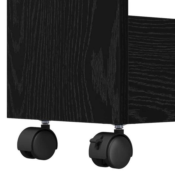 Keskeny Tároló Kocsi Fekete tölgy 60 x 22 x 80 cm Faanyag