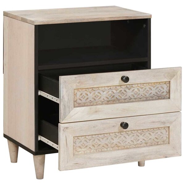 Éjjeliszekrény Fehér 50 x 33 x 62 cm Szerelt Fa