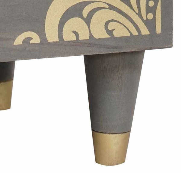 Éjjeliszekrény 2 pcs Szürke 40 x 33 x 46 cm Tömör Mangófát