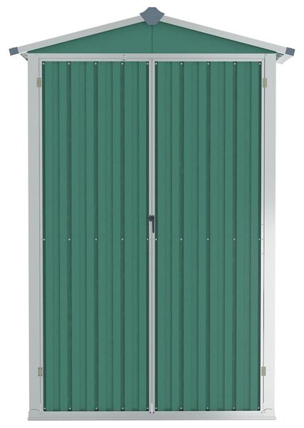Zöld horganyzott acél kerti fészer 116x45x175 cm